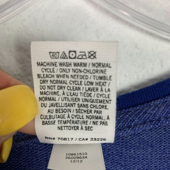 🟣🟣🟣 VICTORIA SECRET PINK Women's Size XS Navy Blue Crew Neck Sweatshirt - Picture 5 of 6